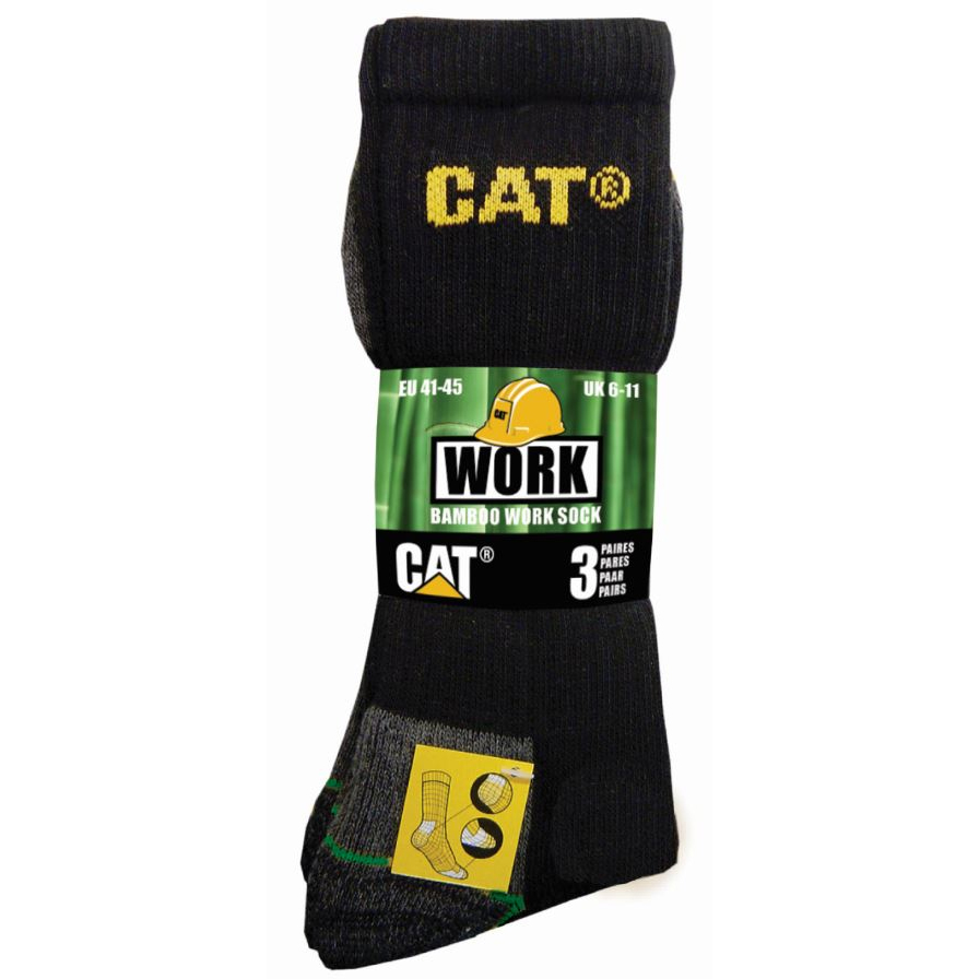 Caterpillar Shoes South Africa - Cat Men's Bamboo 3 Pack Socks Black MF0891473